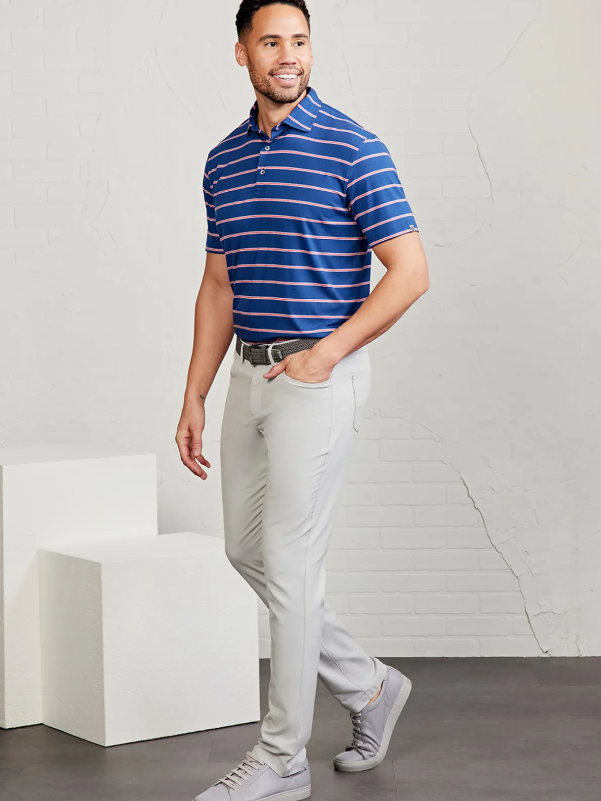 Cloud Polo - Patriot Stripe