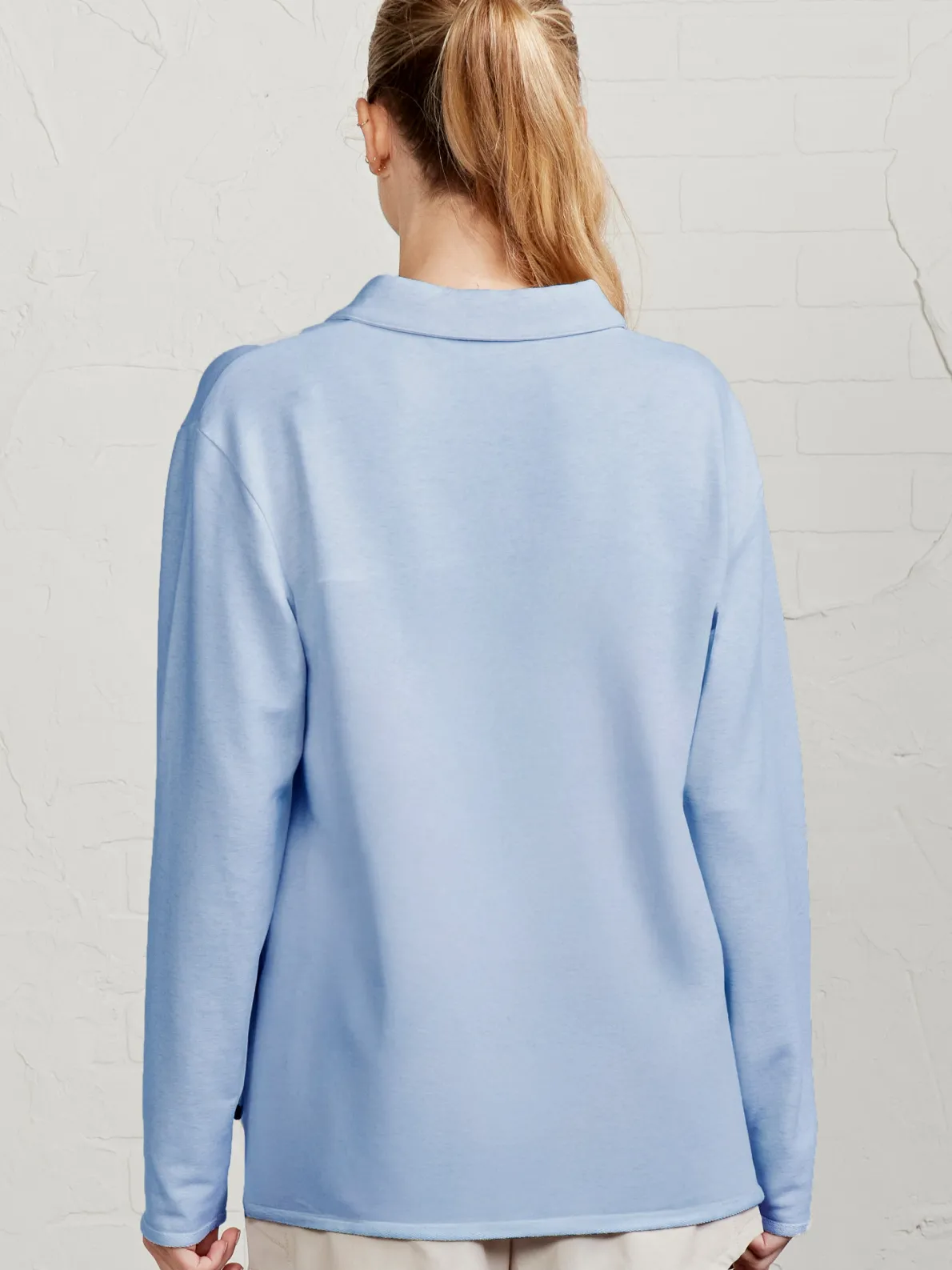 French Terry Polo Sweatshirt