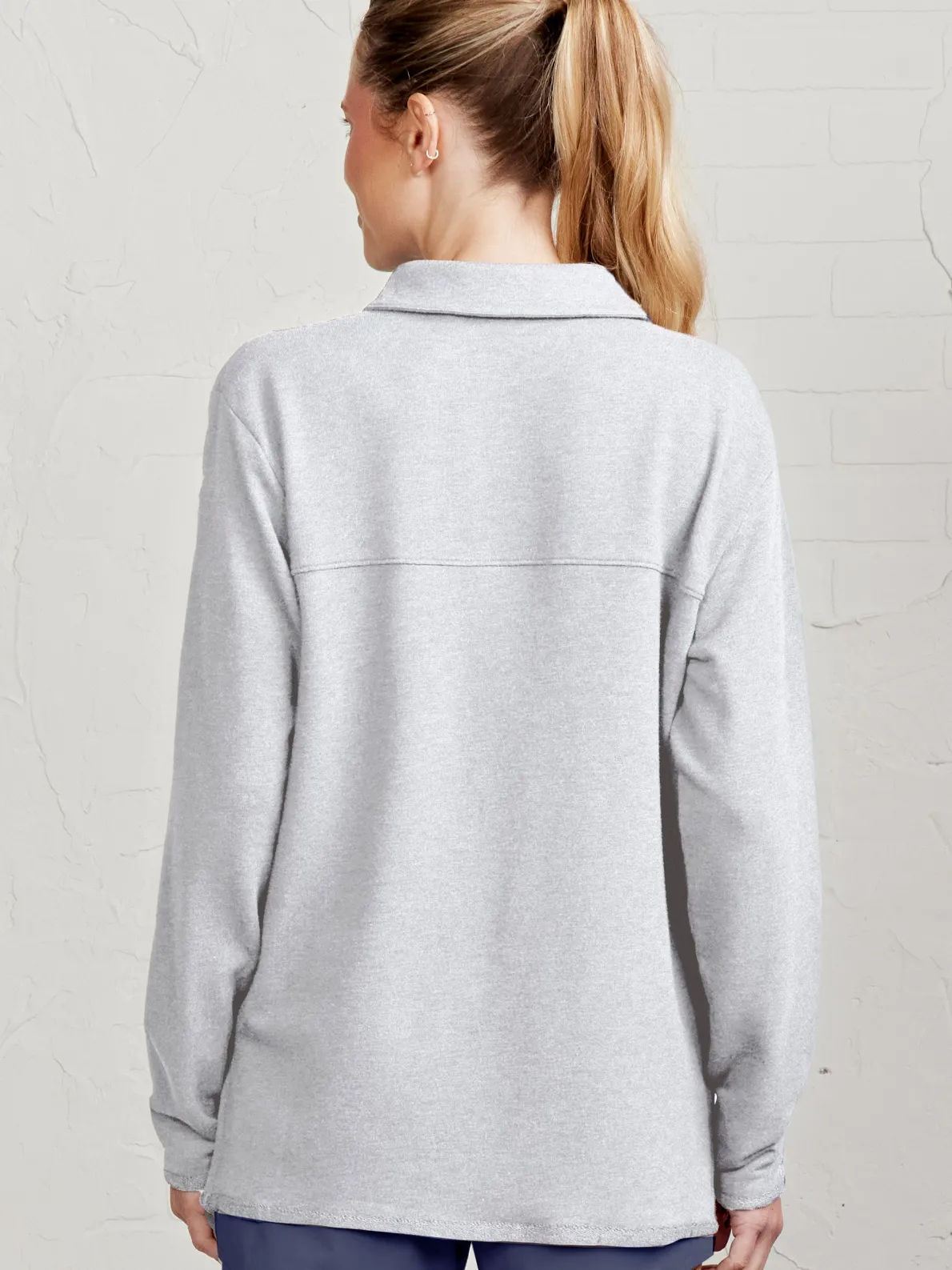 French Terry Polo Sweatshirt