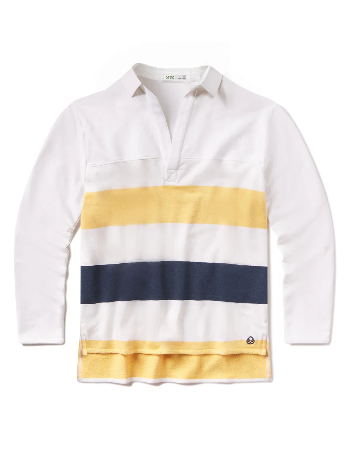 French Terry Polo Sweatshirt - Stripe