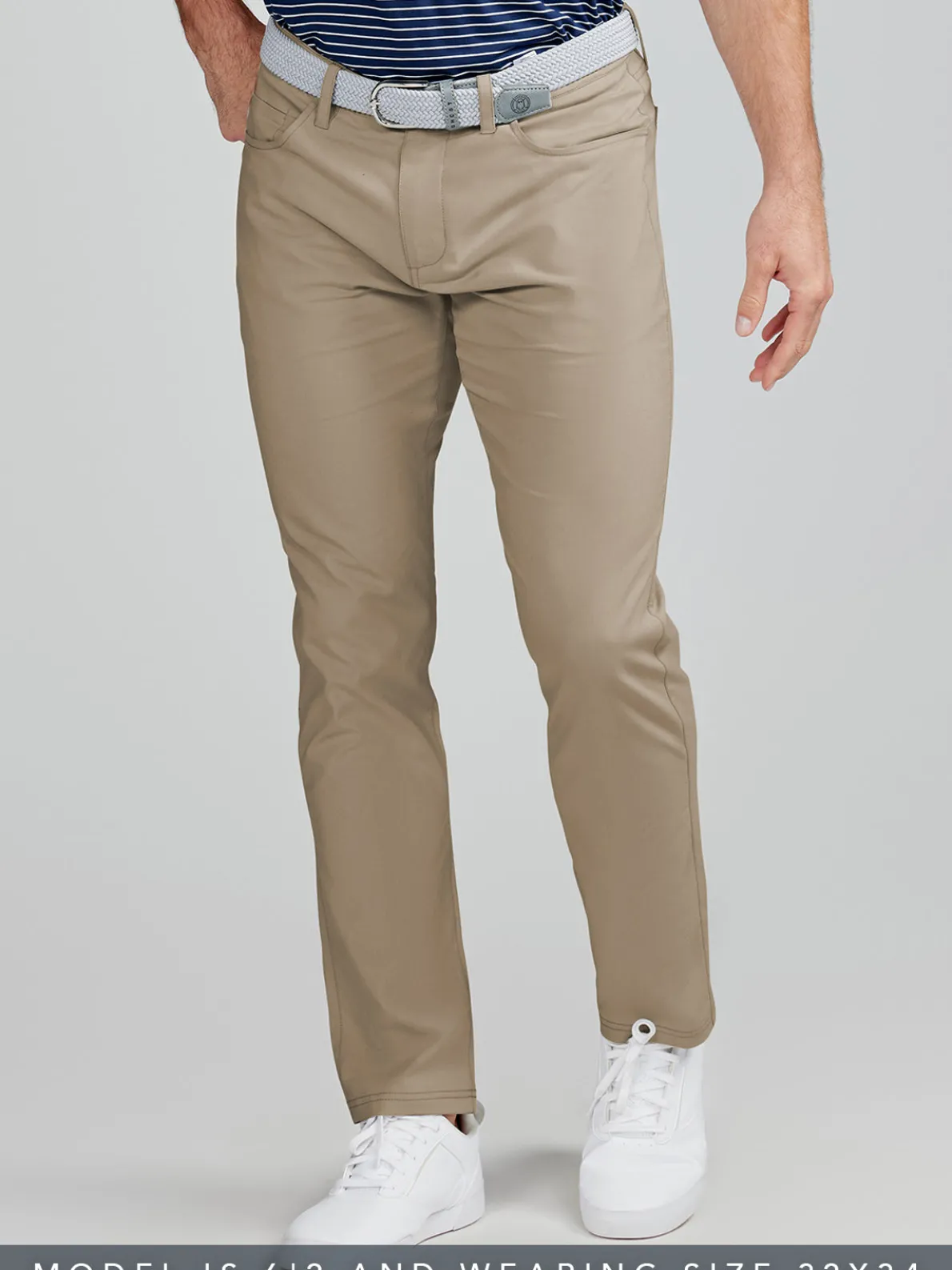 Motion Pant Tailored Fit - Mid-Khaki